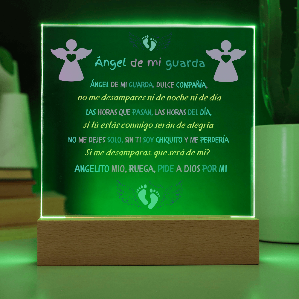 Placa Acrílico - Ángel de mi guarda