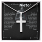 Collar con Cruz de Acero Inoxidable - Nieto y Guerrero Poderoso