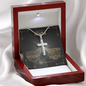 Collar con Cruz de Acero Inoxidable - Recuerda de Quien Eres Nieto