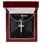 Collar con Cruz de Acero Inoxidable - Nieto y Guerrero Poderoso