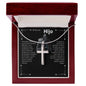 Collar con Cruz de Acero Inoxidable - Hijo y Guerrero Poderoso
