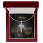 Collar con Cruz de Acero Inoxidable - Recuerda de Quien Eres Nieto