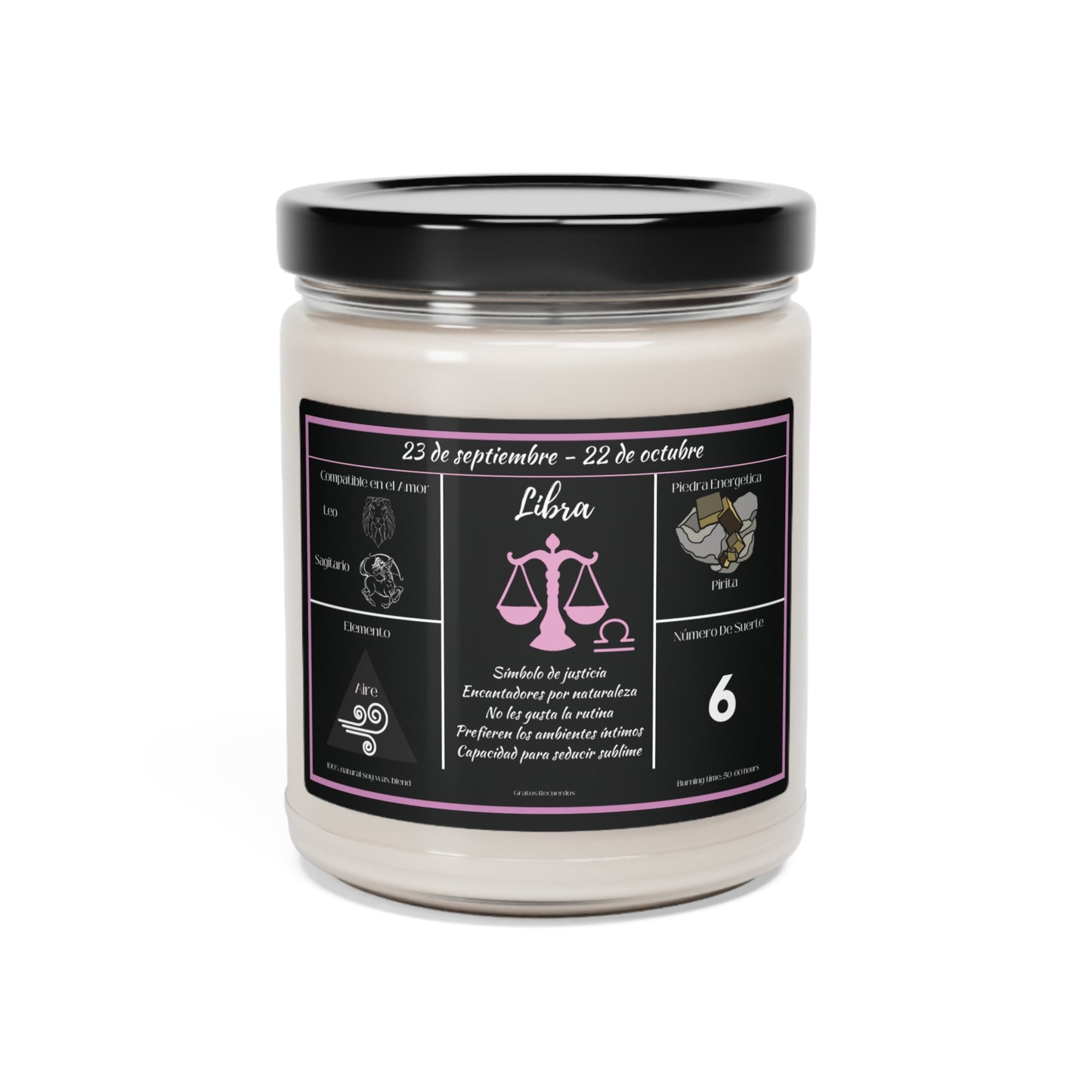 Vela Zodiacal Aromática - Libra, 9oz