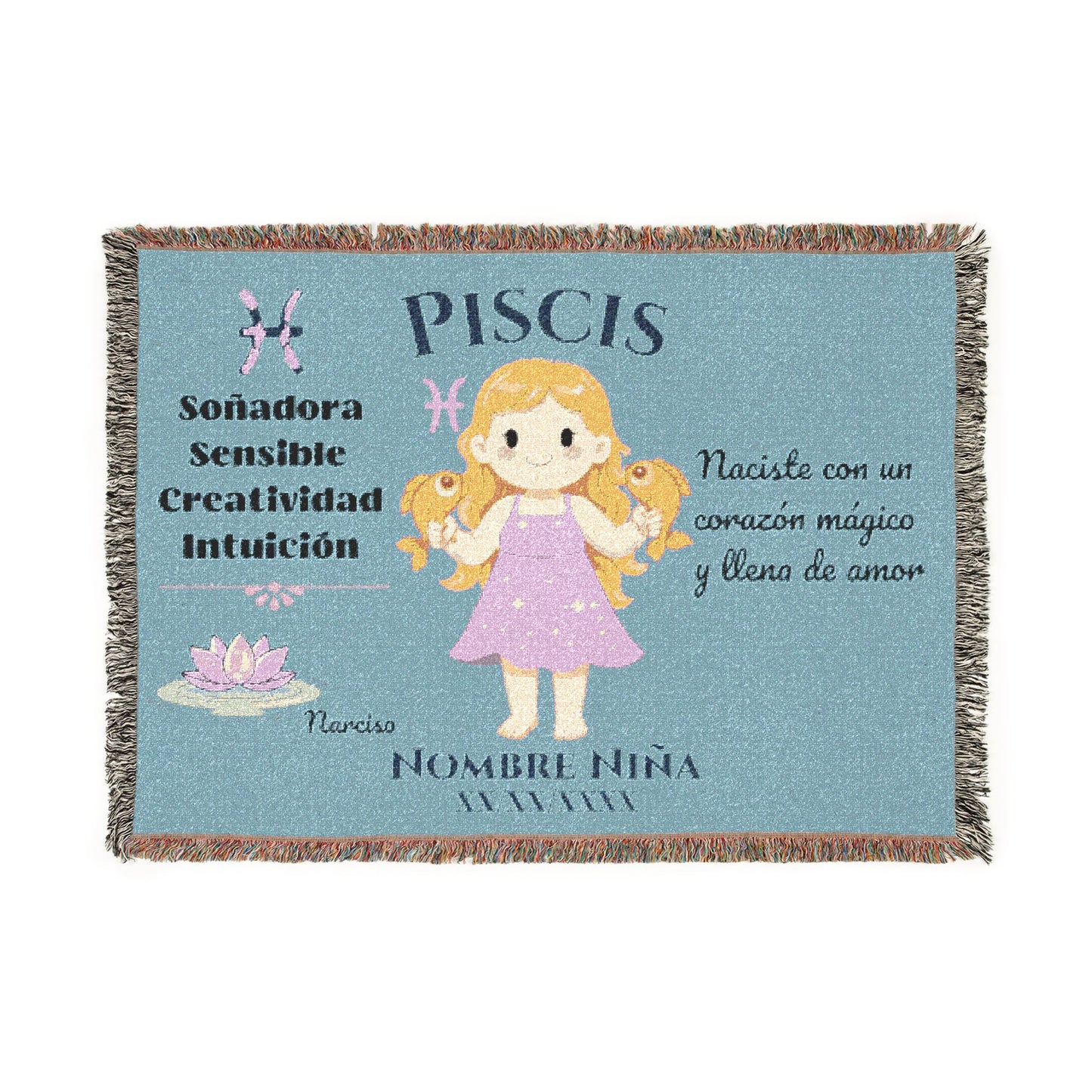 Piscis Woven Blanket Girl