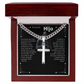 Collar de Cadena con Cruz Artesanal - Hijo y Guerrero Poderoso