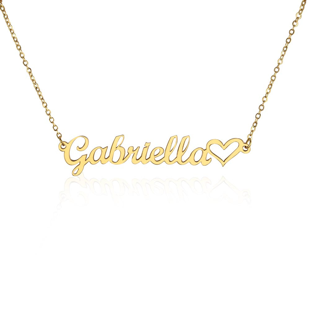 Bello Collar Personalizado con Nombre y Corazón