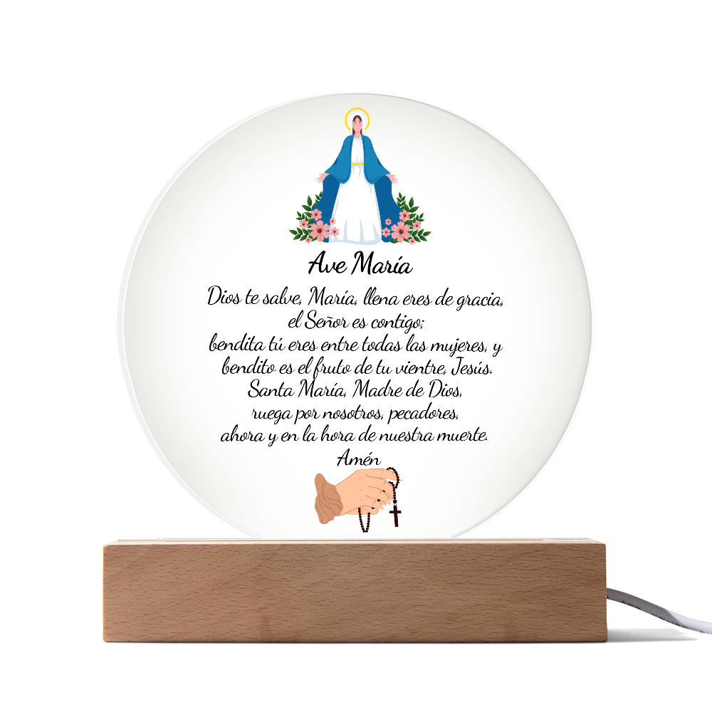 Placa de Acrílico - Ave María