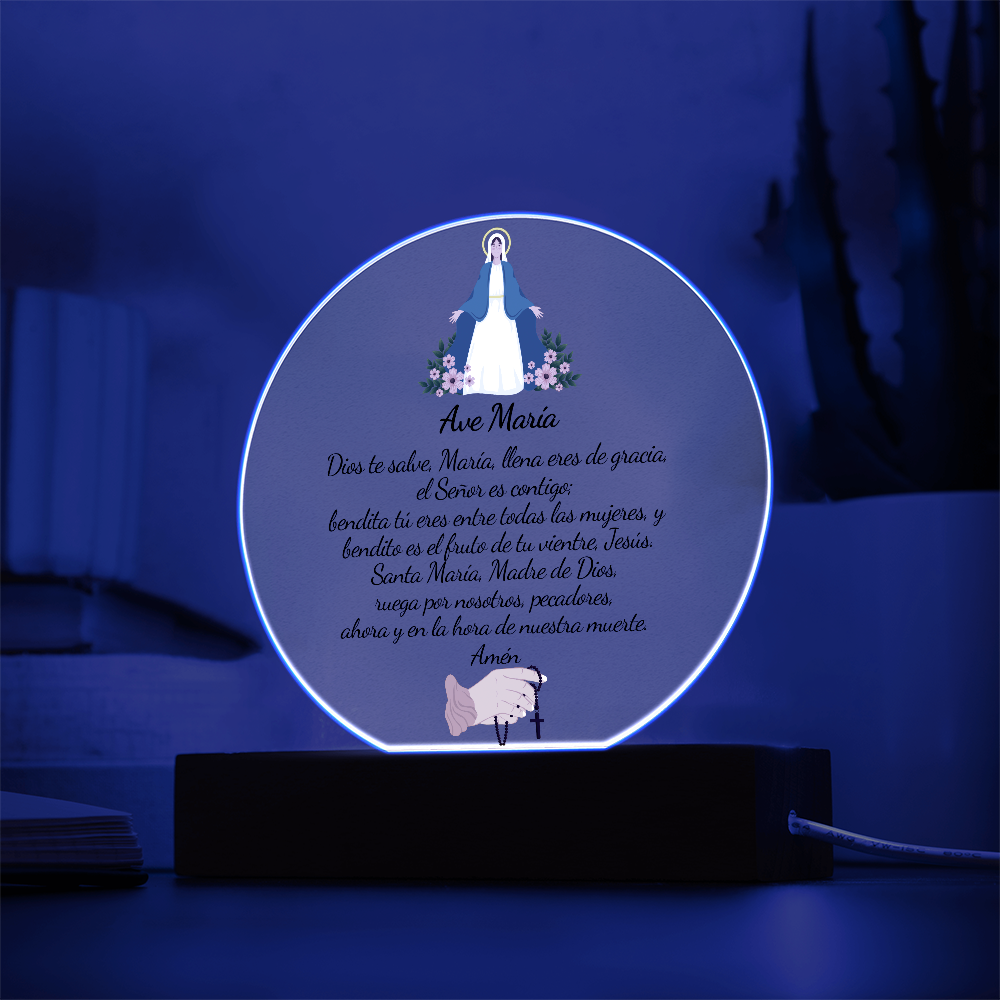 Placa de Acrílico - Ave María