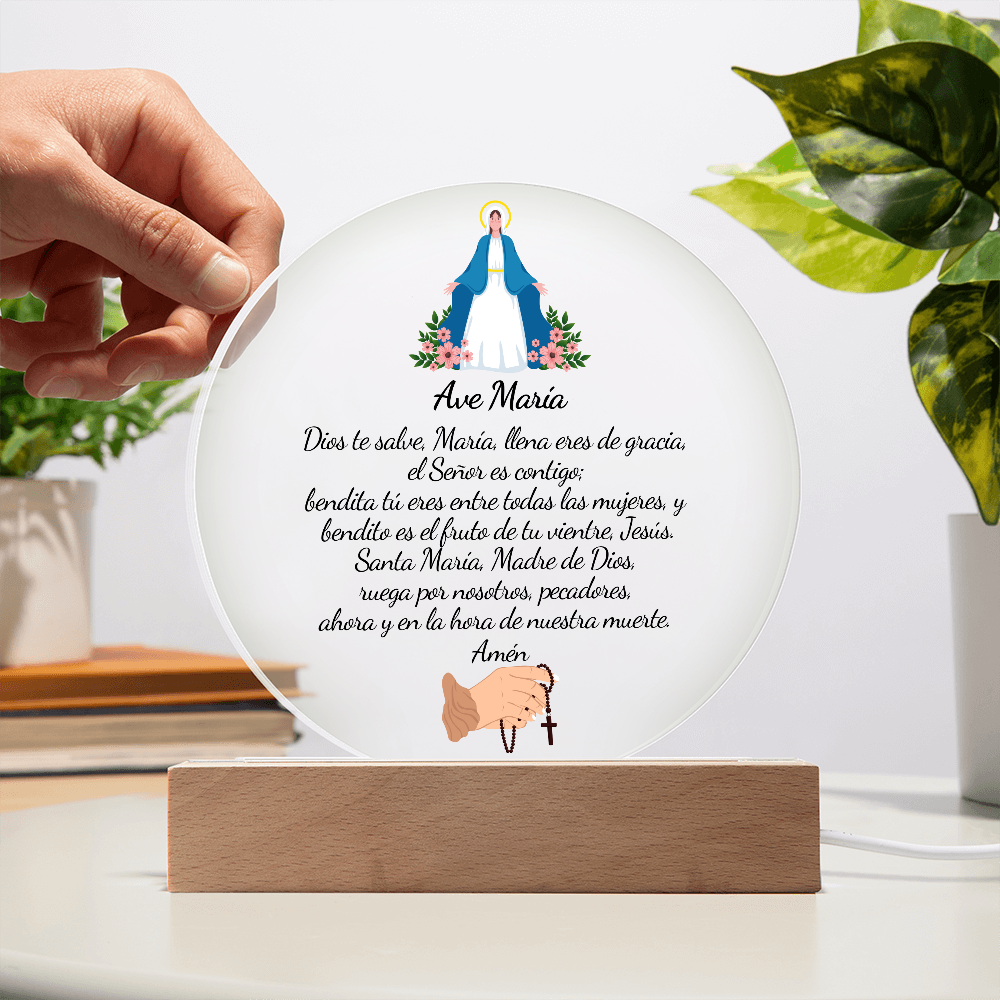 Placa de Acrílico - Ave María