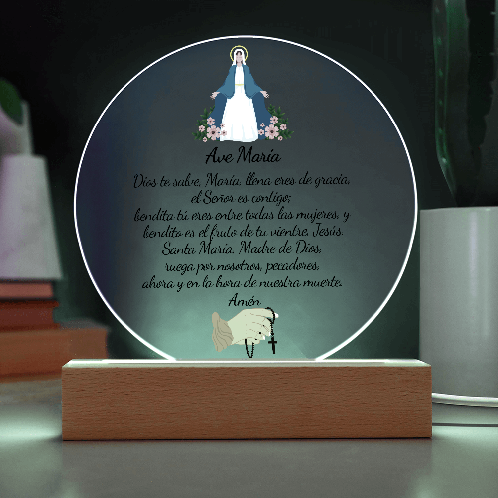 Placa de Acrílico - Ave María