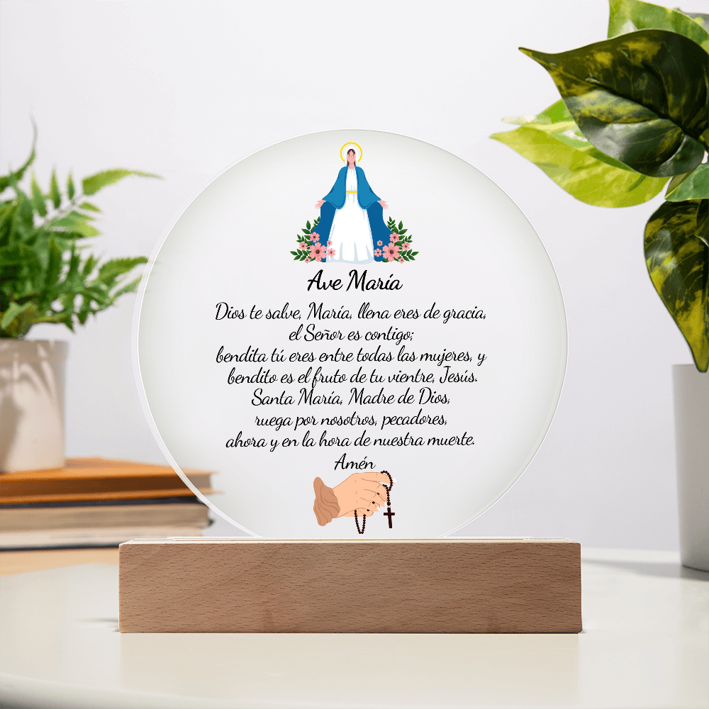 Placa de Acrílico - Ave María