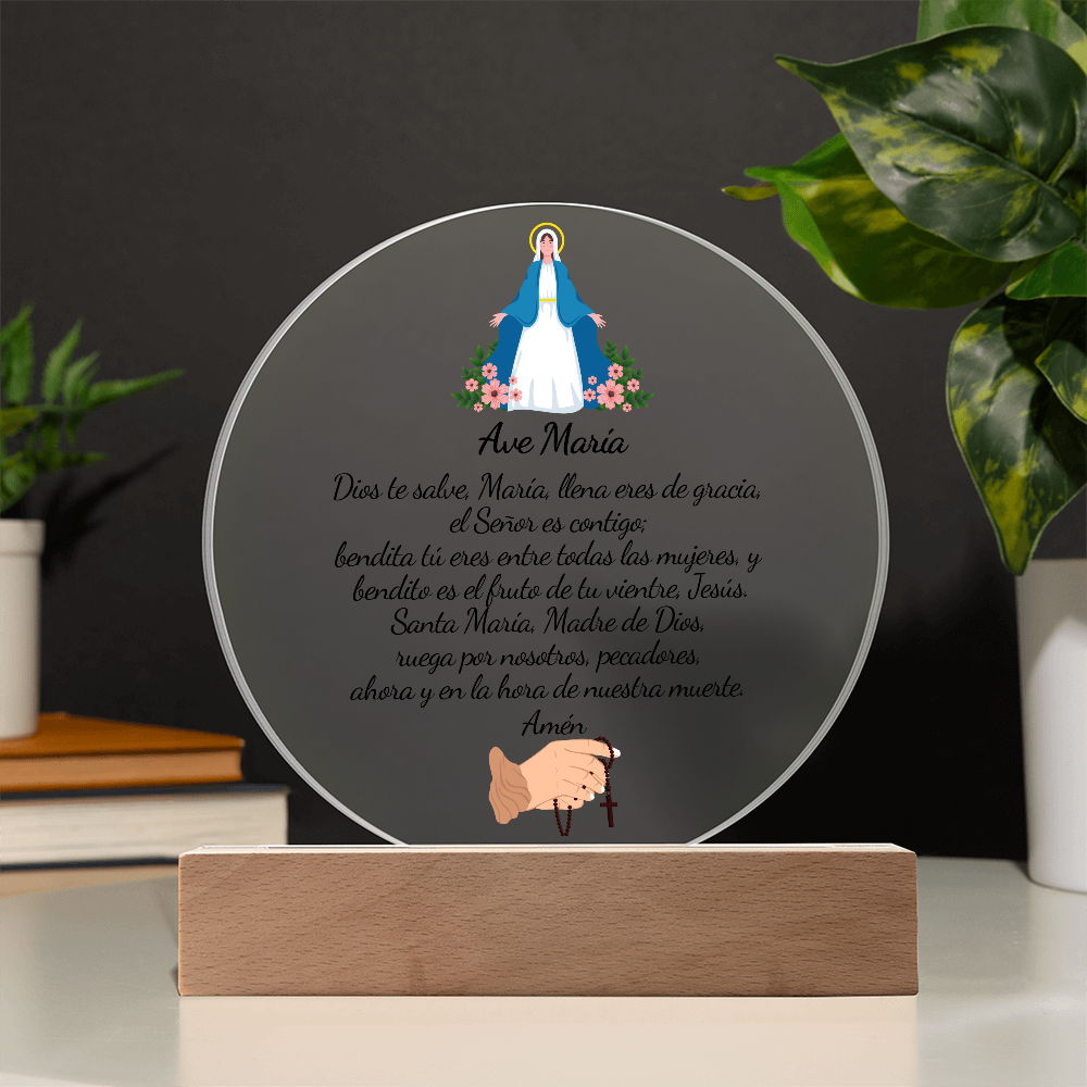 Placa de Acrílico - Ave María