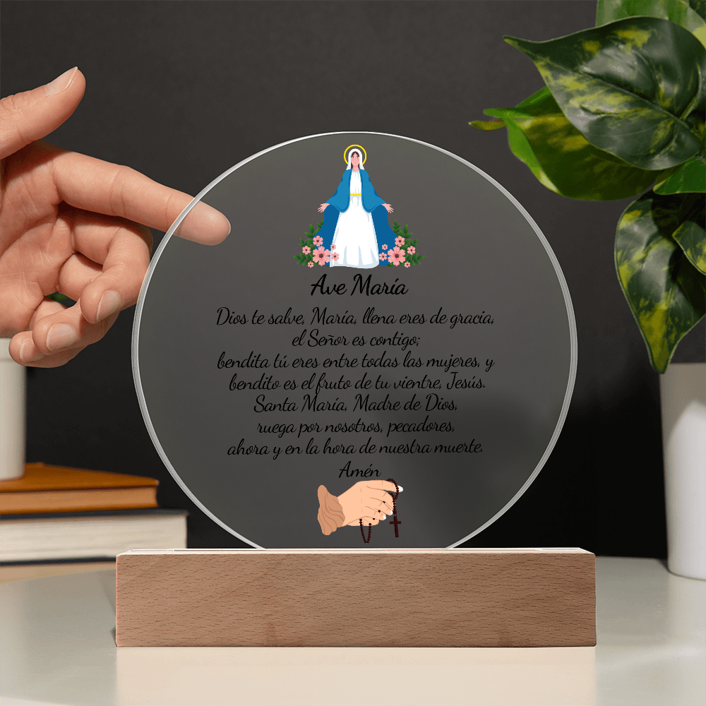 Placa de Acrílico - Ave María