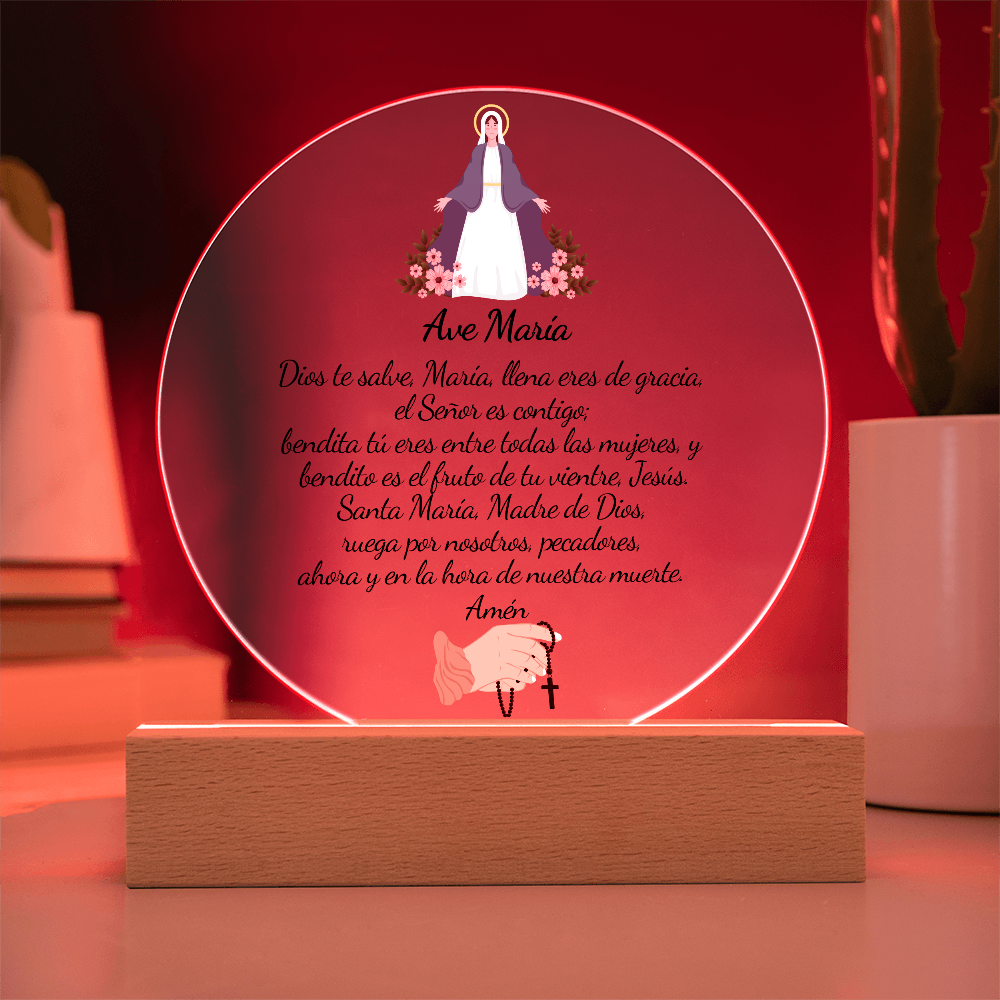 Placa de Acrílico - Ave María