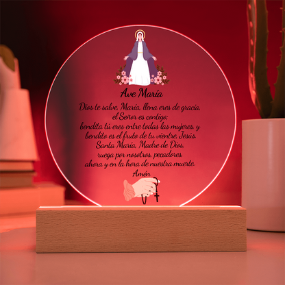Placa de Acrílico - Ave María